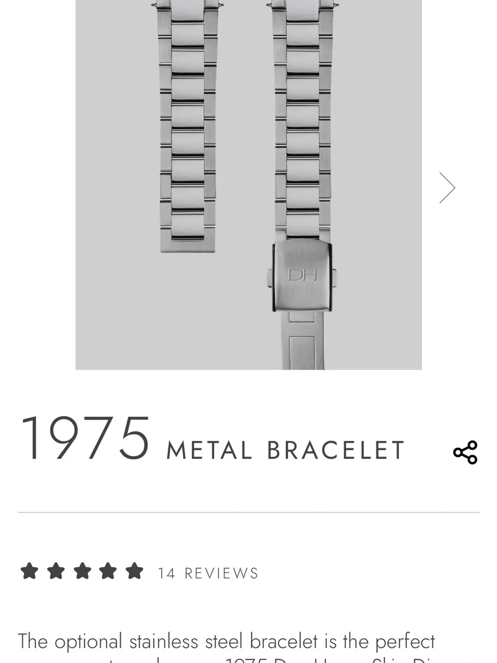 Dan Henry 1975 Skin Diver Steel Bracelet - 20mm